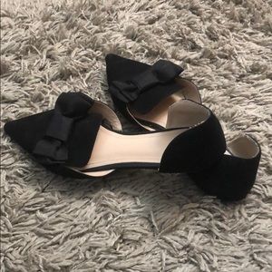 Black bow tie flats